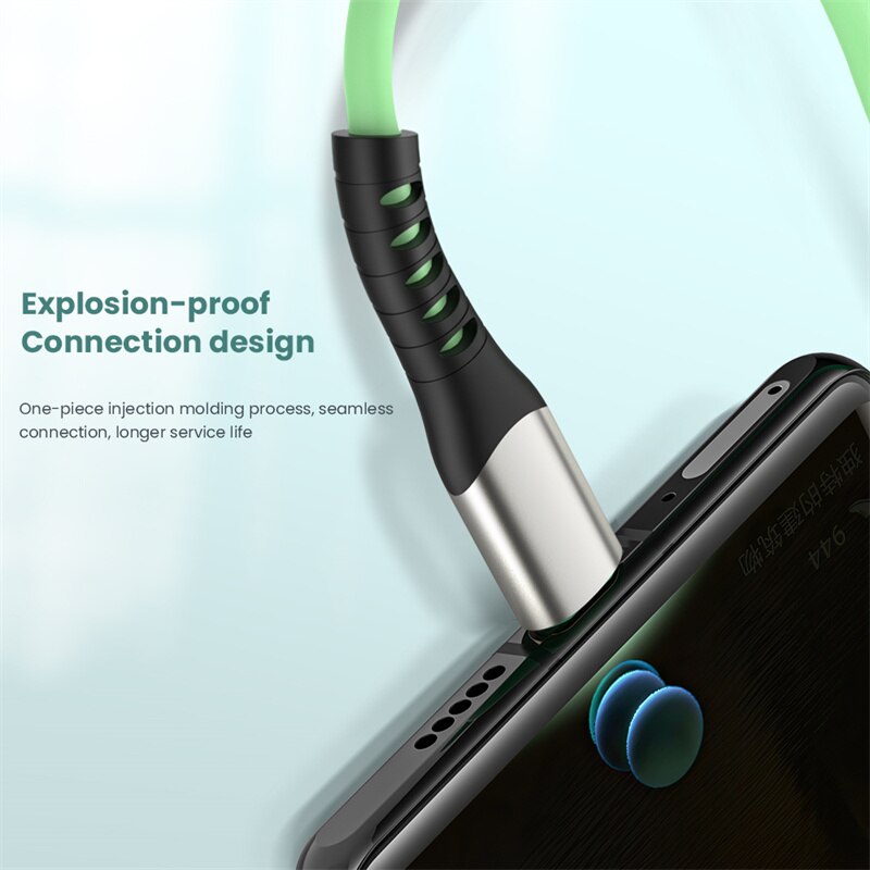 Soft Liquid Silicone 2A Super Fast Charge Cable Micro USB Type C Cable for Samsung Huawei Xiaomi Charging Wire Data Cable Type C