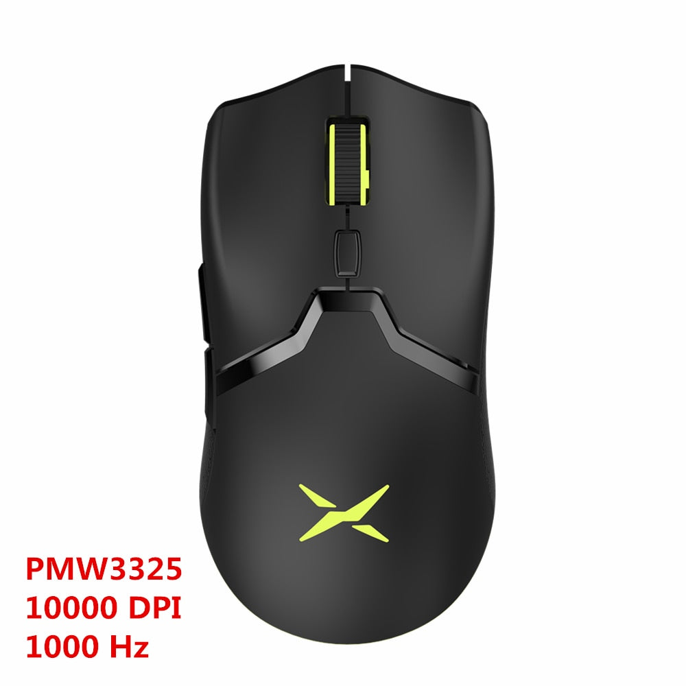 Delux M800 RGB 2.4Ghz Wireless + Wired Gaming Mouse Dual Mode 16000 DPI Lightweight Ergonomic 1000Hz Mice with Soft rope Cable