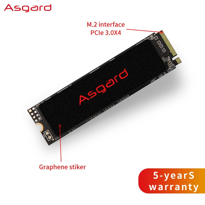 Asgard M.2 ssd M2  PCIe NVME 250GB 500GB 1TB 2TB Solid State Drive 2280 Internal Hard Disk hdd for Laptop