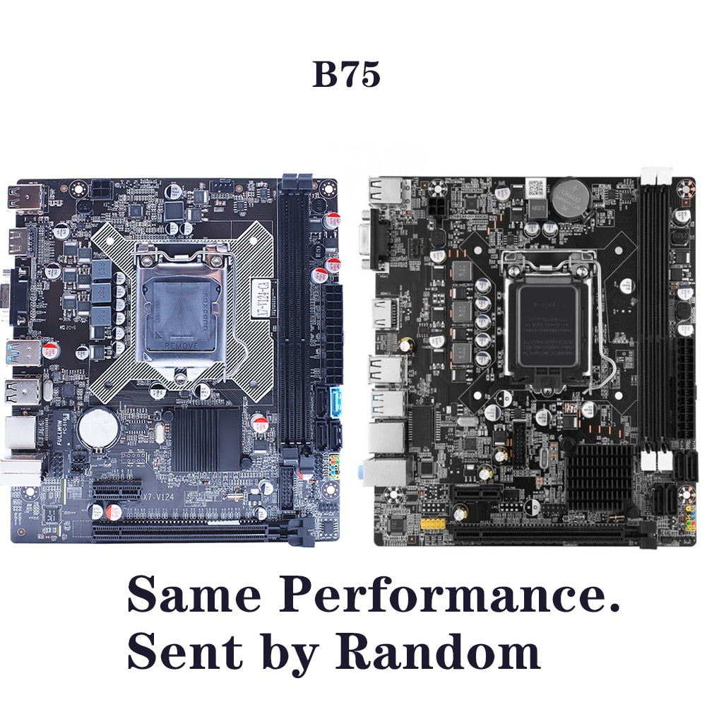 B75 LGA 1155 Motherboard Set Intel Core I5 3570 CPU 8GB 1600MHz DDR3 Memory SATA III USB 3.0 Mianboard Combination Placa Mae