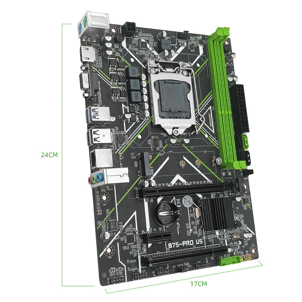 MACHINIST Motherboard B75 LGA 1155 Support Intel i3/i5/i7 Series CPU DDR3 Desktop Memory With Sound Card USB3.0 NGFF M.2 B75-PRO