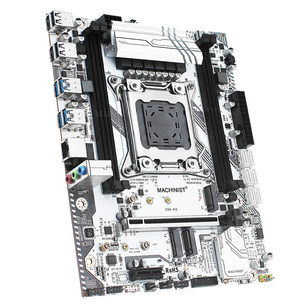 MACHINIST X99 Motherboard LGA 2011-3 Set Kit with Intel Xeon E5 2620 V3 Processor 16G(2*8) DDR4 2666MHZ RAM NVME M.2 SSD X99-K9