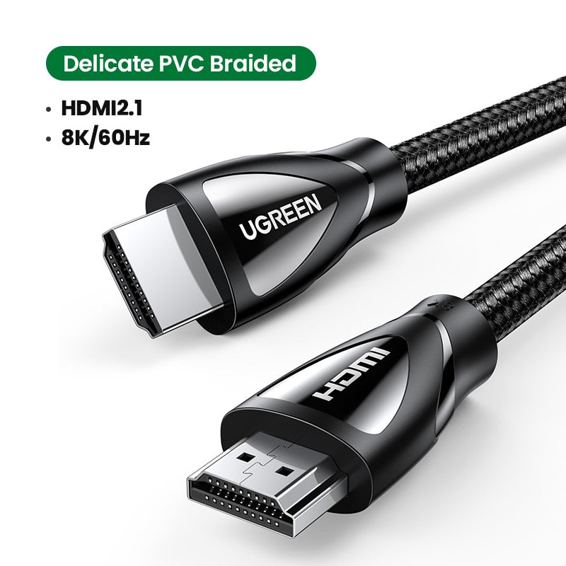 Ugreen HDMI 2.1 Cable Ultra High-speed 8K/60Hz 4K/120Hz for Xiaomi Mi Box PS5 HDMI Splitter Cable HDMI Dolby Vision 48Gbps HDMI