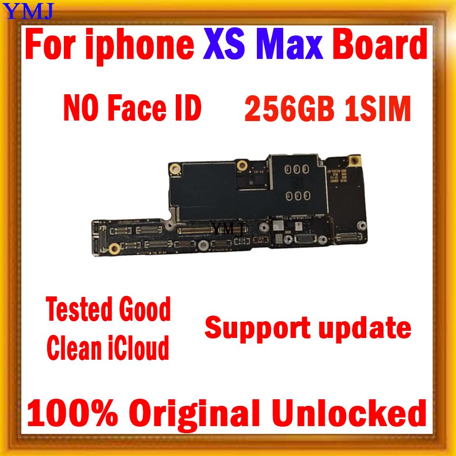 64GB 128GB 256GB With/No Face ID for iPhone X XR XS Max Motherboard No ID Account Logic board Support update Tested Plate