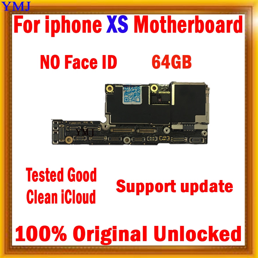 64GB 128GB 256GB With/No Face ID for iPhone X XR XS Max Motherboard No ID Account Logic board Support update Tested Plate