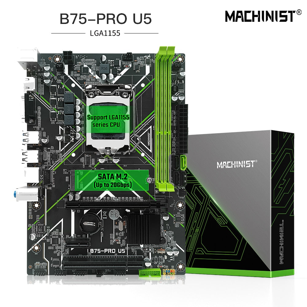 MACHINIST Motherboard B75 LGA 1155 Support Intel i3/i5/i7 Series CPU DDR3 Desktop Memory With Sound Card USB3.0 NGFF M.2 B75-PRO