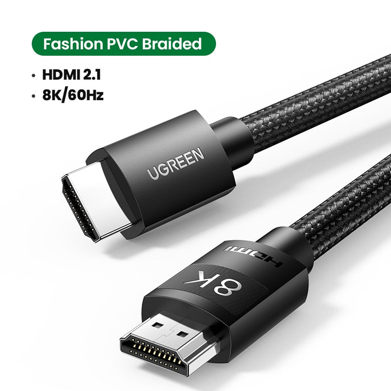 Ugreen HDMI 2.1 Cable Ultra High-speed 8K/60Hz 4K/120Hz for Xiaomi Mi Box PS5 HDMI Splitter Cable HDMI Dolby Vision 48Gbps HDMI