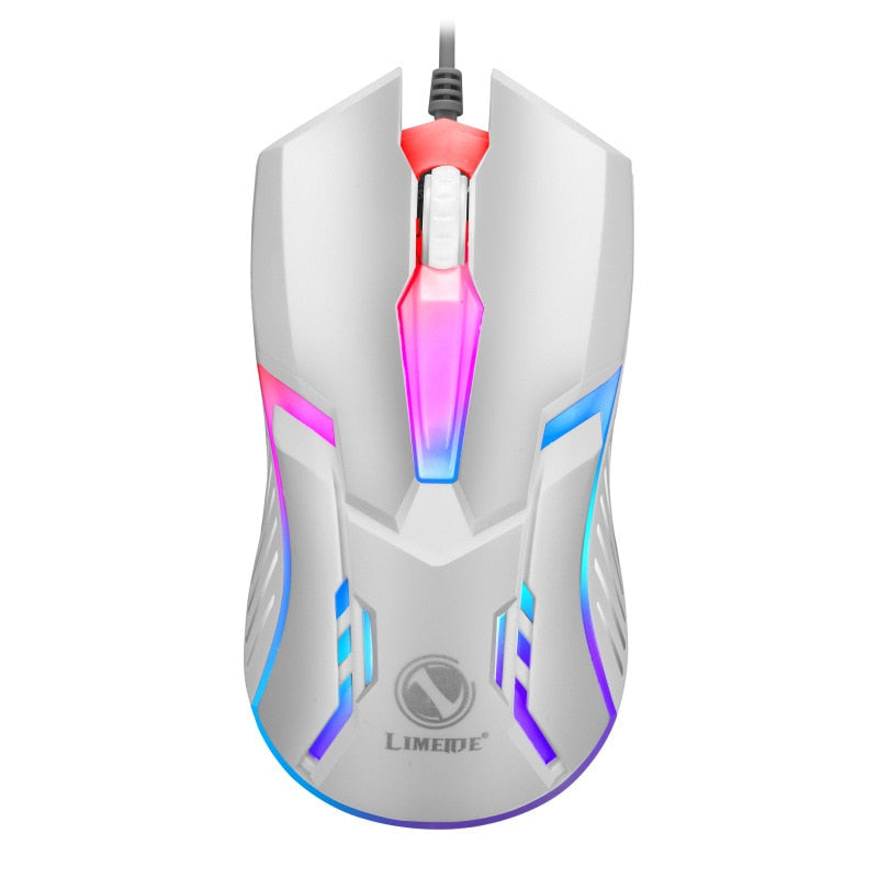 Limei S1 E-Sports LED Luminous Backlit Wired Mouse USB Wired For Desktop Laptop Mute Office Computer Gaming Mouse