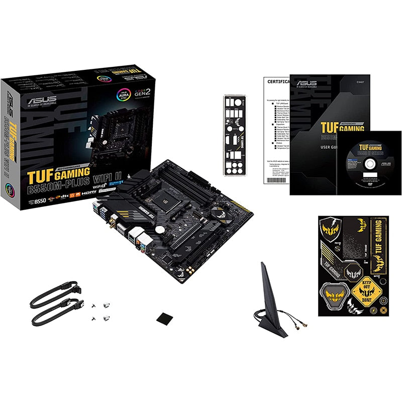 New ASUS TUF GAMING B550M PLUS (WI-FI) II Micro-ATX B550M Motherboard DDR4 4600 MHz 128G Mining Set AM4 Support AMD Ryzen CPU