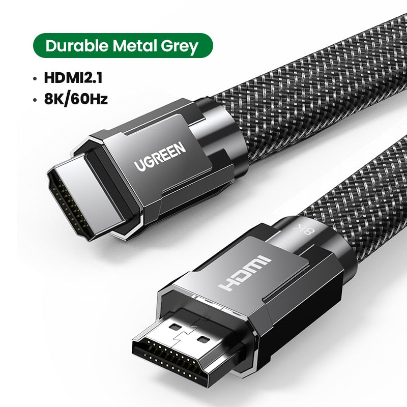 Ugreen HDMI 2.1 Cable Ultra High-speed 8K/60Hz 4K/120Hz for Xiaomi Mi Box PS5 HDMI Splitter Cable HDMI Dolby Vision 48Gbps HDMI