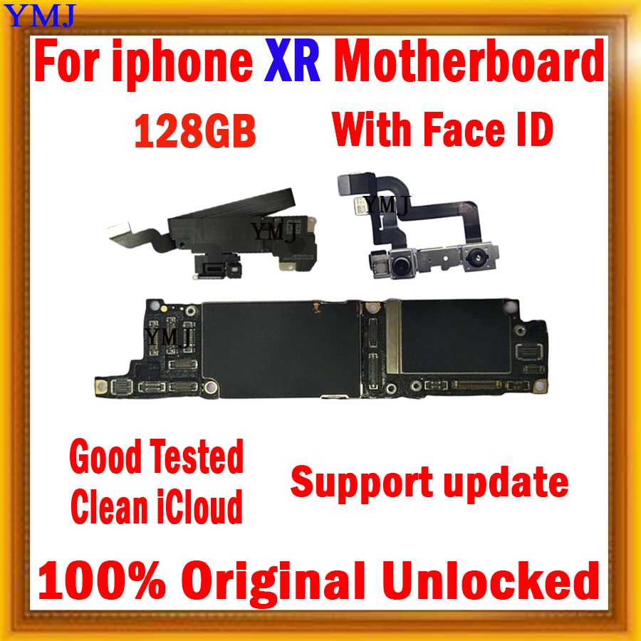 64GB 128GB 256GB With/No Face ID for iPhone X XR XS Max Motherboard No ID Account Logic board Support update Tested Plate