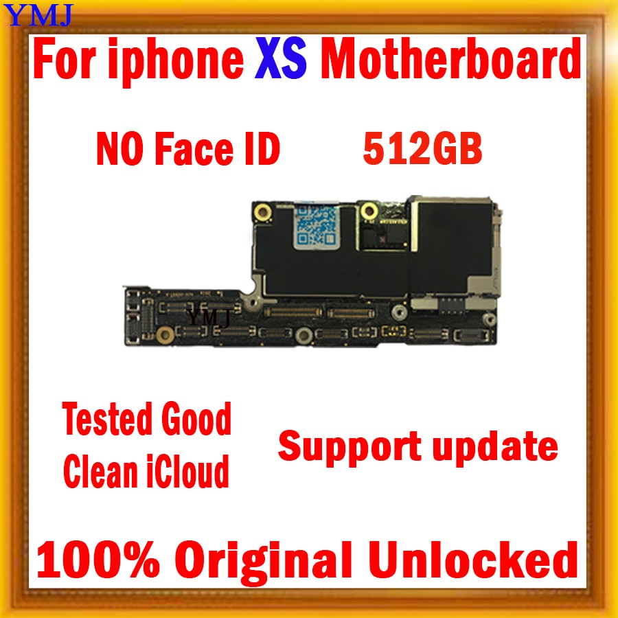 64GB 128GB 256GB With/No Face ID for iPhone X XR XS Max Motherboard No ID Account Logic board Support update Tested Plate