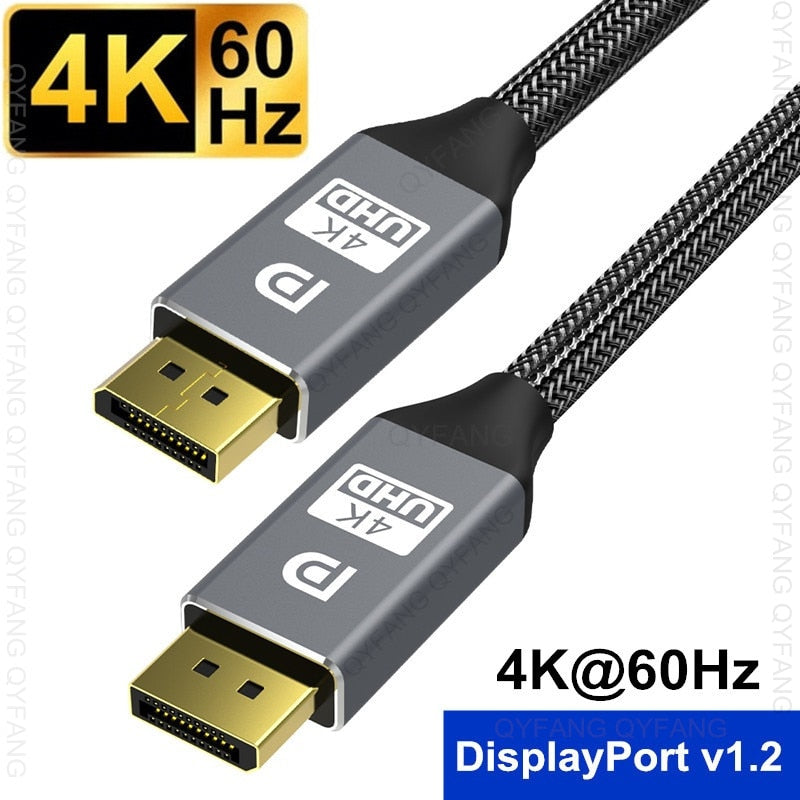 DisplayPort Cable DP 1.4 to DP Cable 8K 4K 144Hz 165Hz Display Port Adapter For Video PC Laptop TV DP 1.2 8K Display Port Cable