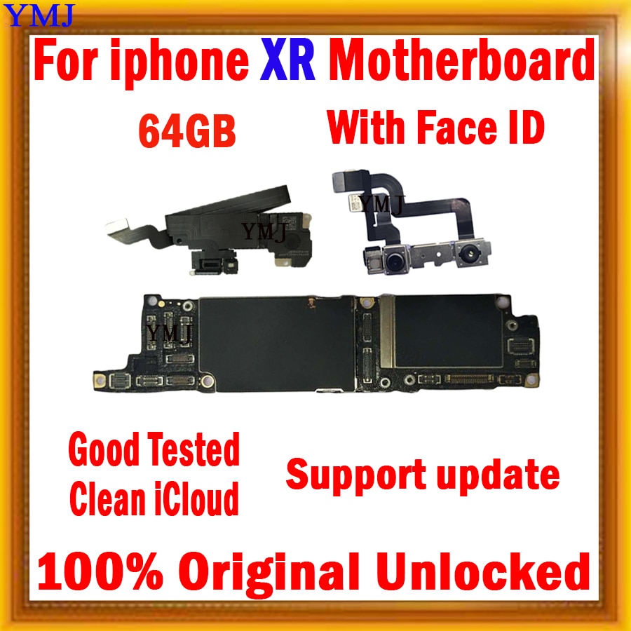 64GB 128GB 256GB With/No Face ID for iPhone X XR XS Max Motherboard No ID Account Logic board Support update Tested Plate