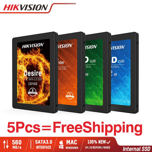 Hikvision SSD Solid State Disk 120GB 240GB 480GB 960GB 128GB 256GB 512GB 1024GB 1TB 2.5inch Internal SATAⅢ 3.0 for PC Laptop Mac