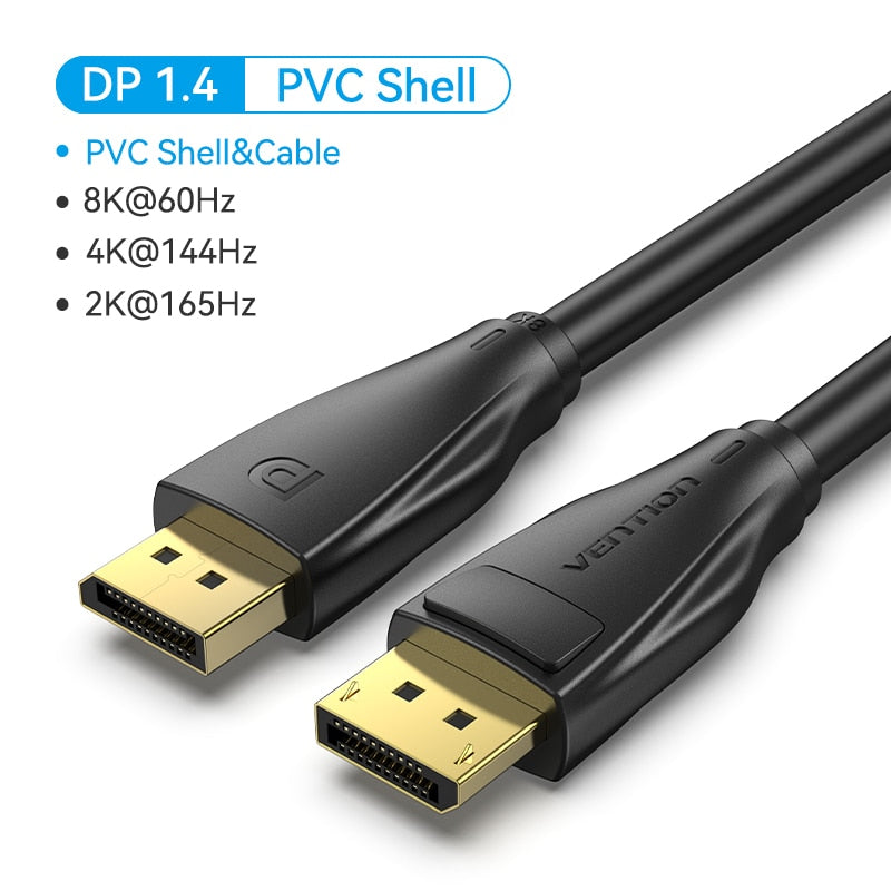 Vention DisplayPort 1.4 Cable 8K 60Hz 4K HDR 165Hz Display Port Audio Cable for Video PC Laptop TV Display Port 1.4 DP Cable 1.2