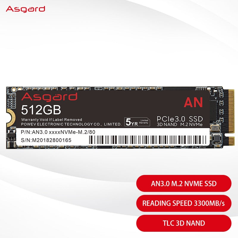 Asgard M.2 ssd M2  PCIe NVME 250GB 500GB 1TB 2TB Solid State Drive 2280 Internal Hard Disk hdd for Laptop