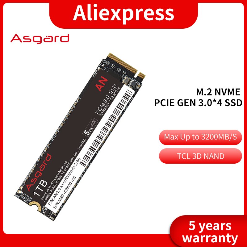 Asgard  M.2 ssd M2 512gb PCIe NVME 512GB 1TB 2TB Solid State Drive 2280 Internal Hard Disk for Laptop  Cache